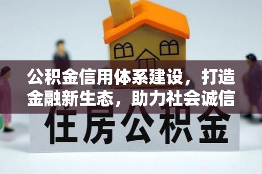 夏津公积金信用体系建设，打造金融新生态，助力社会诚信发展
