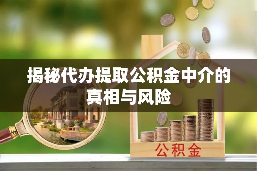 夏津揭秘代办提取公积金中介的真相与风险