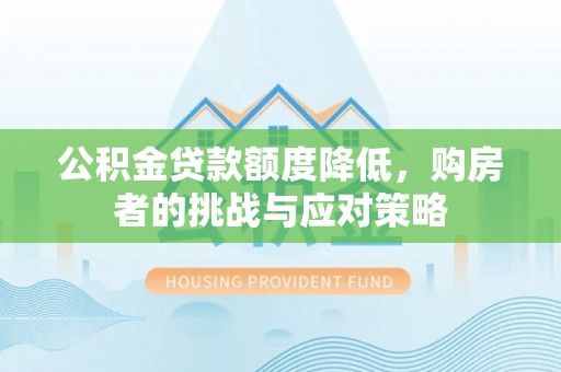 夏津公积金贷款额度降低，购房者的挑战与应对策略