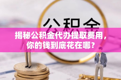夏津揭秘公积金代办提取费用，你的钱到底花在哪？